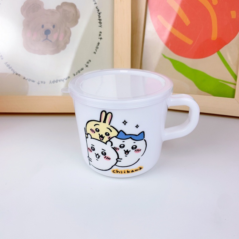 子供用ハンドルウォーターカップ幼稚園ドリンクカップステッチクロミ蓋付き漫画ミルクカップドリンクカップ|undefined