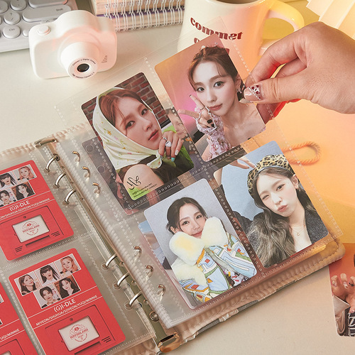 Checkerboard fabric card album star chasing storage a5 collection album inner page four-square idol album photo card storage album
