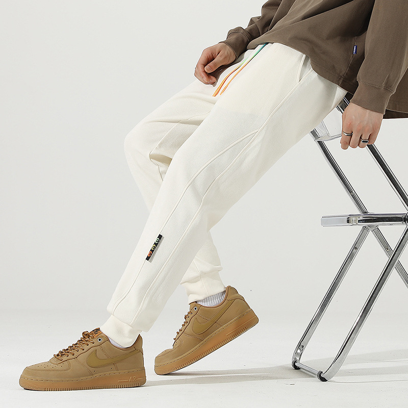 Pantalones informales para hombre, pantalones de invierno a la moda, pantalones de chándal gruesos con forro polar para hombre, pantalones largos informales para hombre, pantalones deportivos, pantalones finos para hombre image 3