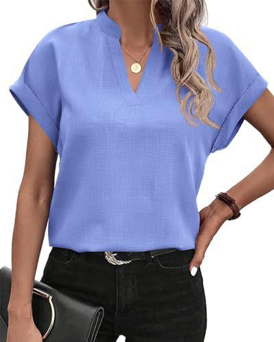 Women's Gender Mercerized Design Wholesale Women's British Style Solid Color Short Sleeve Mercerized Blouses