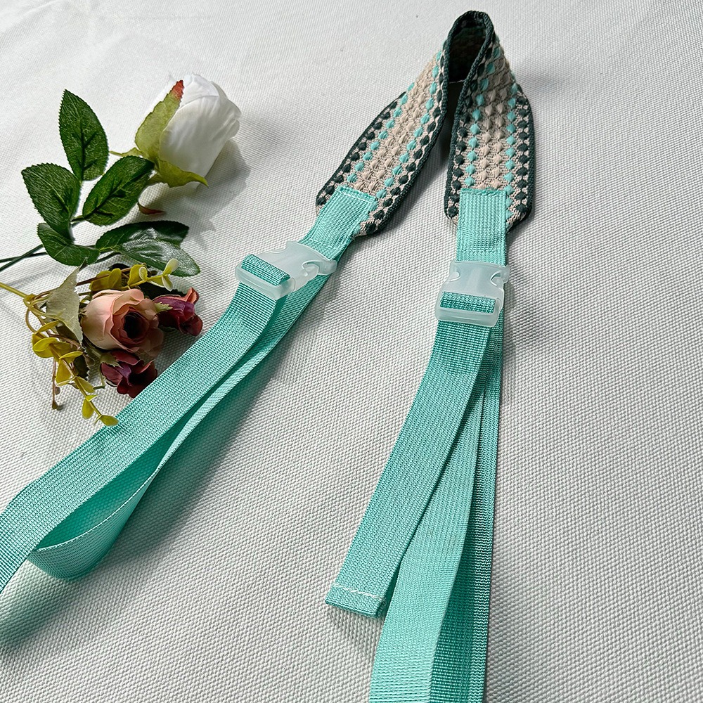 베이지 자카드 와이드 숄더 스트랩