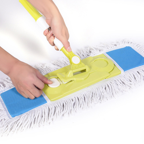 Large 65cm flat mop with extended cotton thread stainless steel dust mop factory direct sales one piece drop shipping