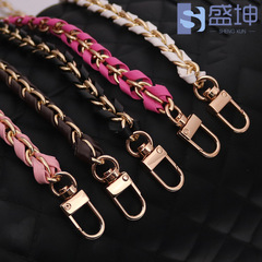Custom PU leather bag chain crossbody shoulder bag strap replacement metal chain NK chain PU leather bag chain