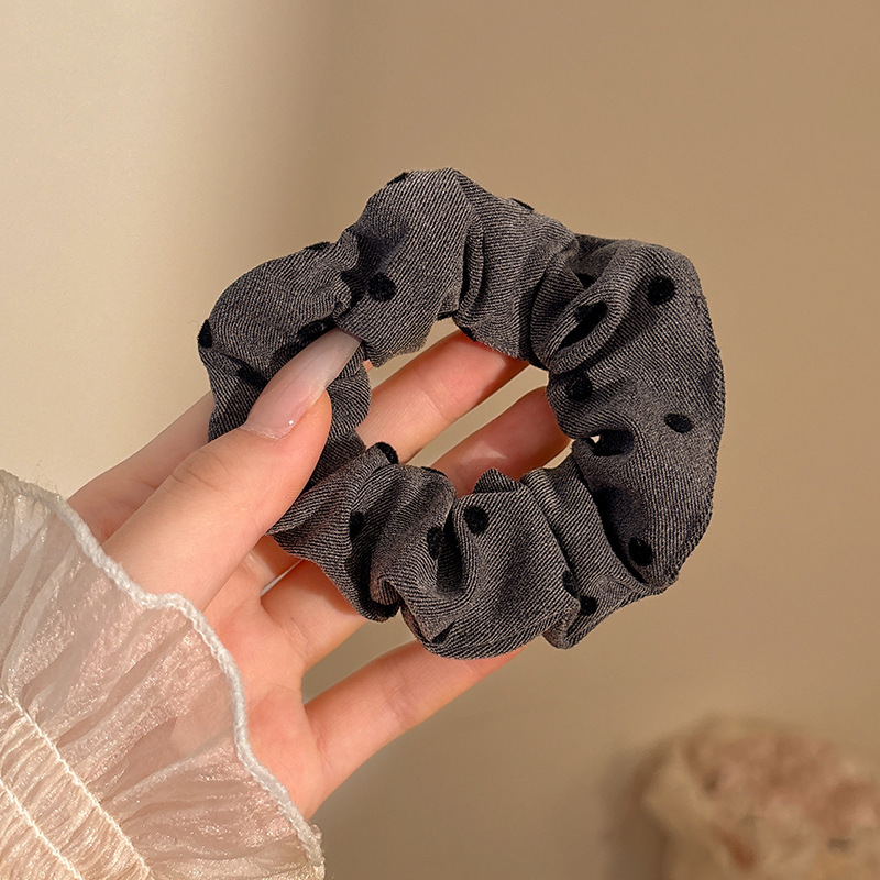 Anillo para el cabello de intestino grueso de gran tamaño coreano, bufanda cuadrada de alta calidad femenina, cuerda para el cabello, banda elástica y duradera, flor de viento perezosa