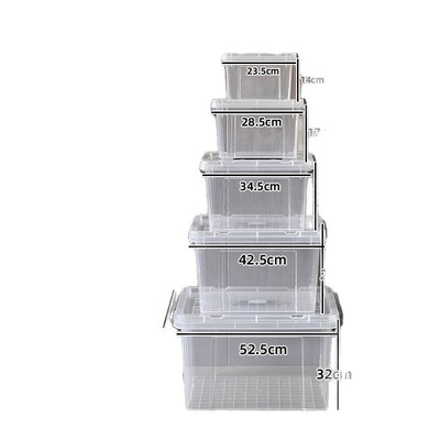 透明大容量多功能家用收纳箱型塑料储物箱玩具衣服书本整理箱