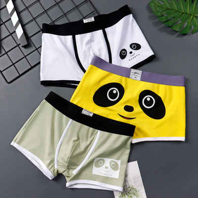 2022 new pattern man cotton material Underwear ventilation Youth Cartoon shorts Boxer One piece On behalf of