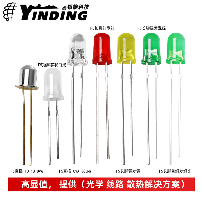 LED���������F5Բͷ�췢��̽�5mm�̷��̳����б�f5ֱ���������