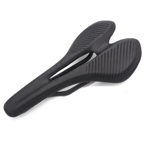 Bicycle mountain bike full carbon fiber seat cushion all-inclusive saddle carbon bow saddle lightweight seat cushion black hollow transparent
