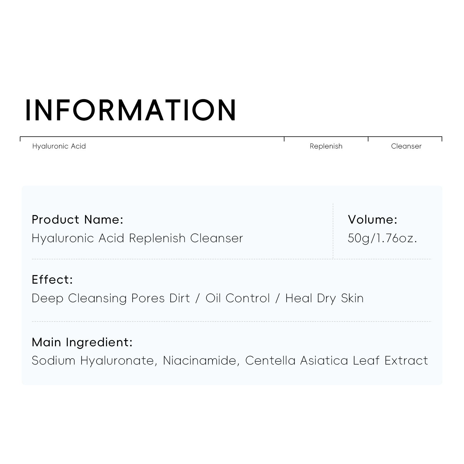 Cross-border QUIYUM Hyaluronic acid Facial Cleanser 50g Hydrating and moisturizing facial Cleanser is available for wholesale from the manufacturer undefined