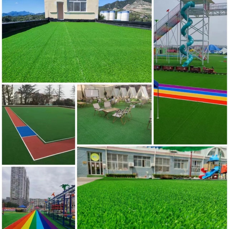 サッカー運動場の屋上の囲い緑マット人工茅草偽草皮シミュレーション芝生防水快乾万能芝生ゴム|undefined