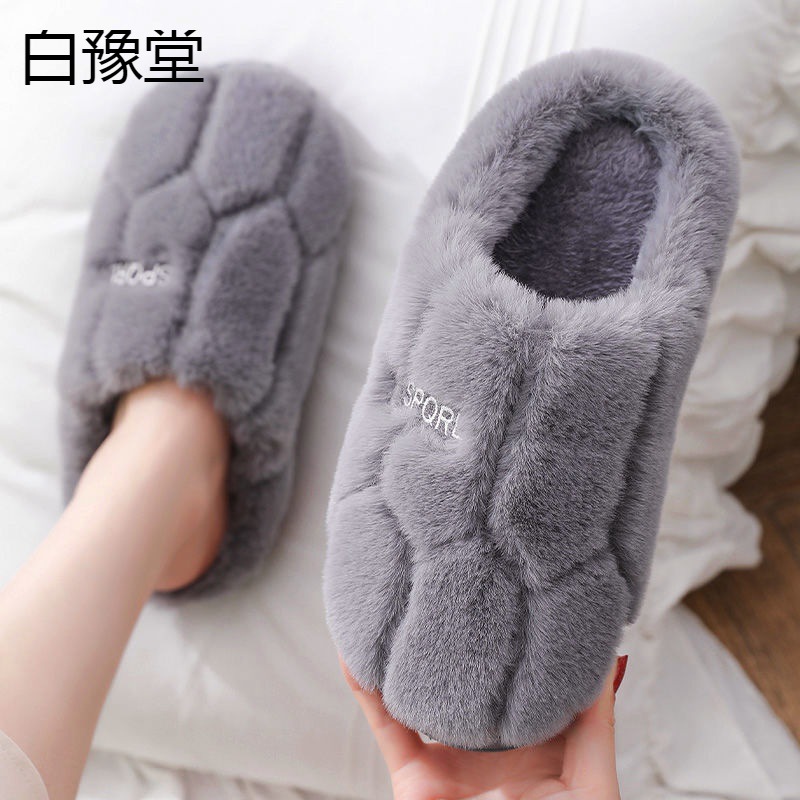 new pattern Korean Edition lovers Maomao Cotton slippers indoor Home Furnishing thickening slipper The thickness of the bottom non-slip With the bag Month of shoes