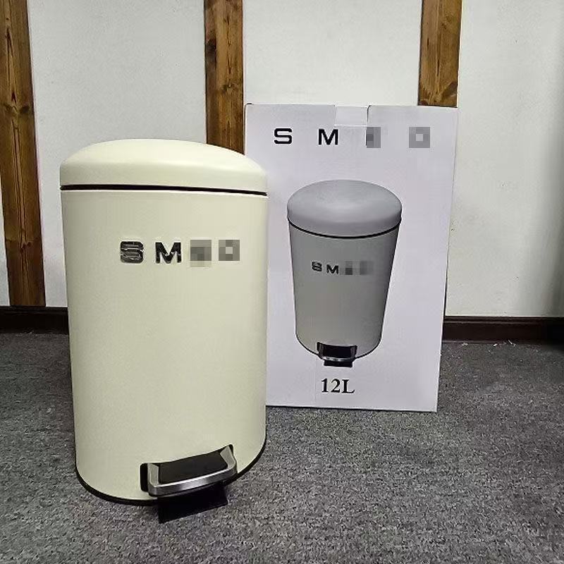 (in Stock) Se-Mg Trash Can for Home Use, Simple Stainless Steel, 12L Large Capacity, Foot-Operated with Lid, Suitable for Living Room (in Stock) Se-Mg Trash Can for Home Use, Simple Stainless Steel, 12L Large Capacity, Foot-Operated with Lid, Suitable for Living Room