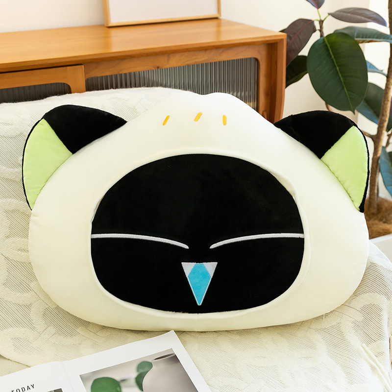 罗小黑公仔毛绒玩猫毛具罗小黑玩偶小黑猫公仔起司绒玩日抱枕午睡|undefined