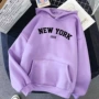 纽约女式字母搞笑连帽衫