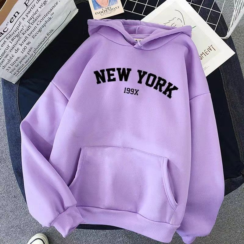 2024 Autumn New York Newyork Alphanumeric Hoodie Kawaii Funny Women's Sweatshirt Couple Hoodie