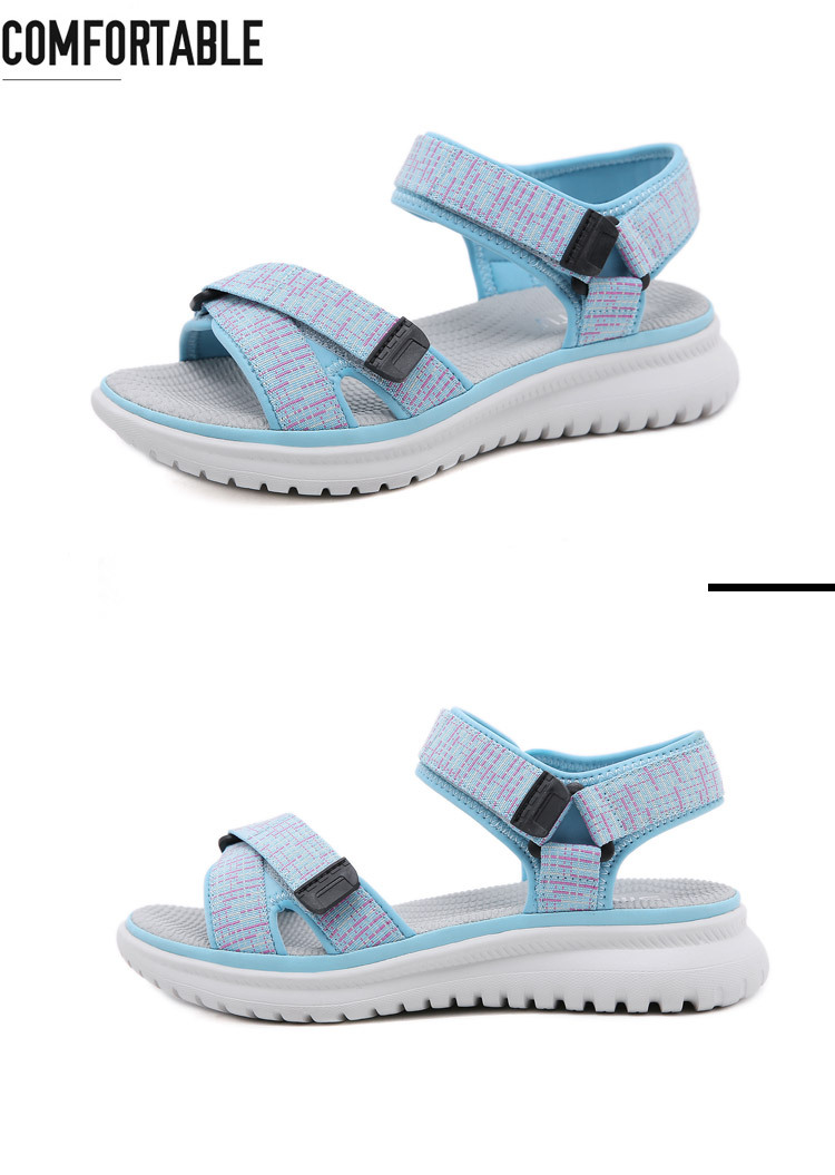Dép sandal thể thao nữ quai chữ V đế wedge MD nhẹ êm — Màu đen, Màu xanh lam, Siêu nhẹ/thoải mái/chống trượt/sau khi bán lẻ, Màu xám chi tiết 31