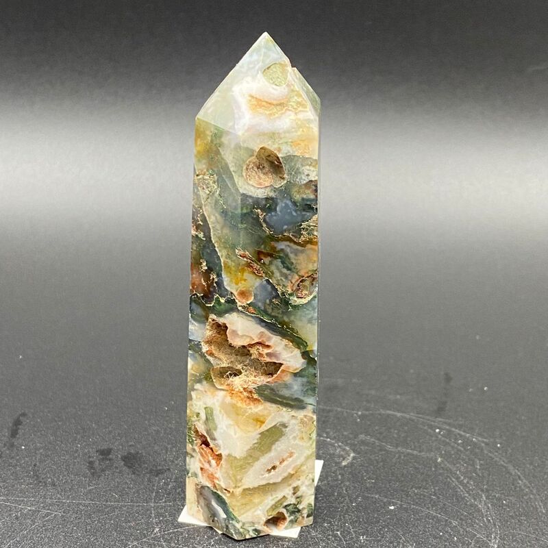 天然水草玛瑙柱子精品手工雕刻件桌面摆件手工雕刻件装饰 买一送一 图 9
