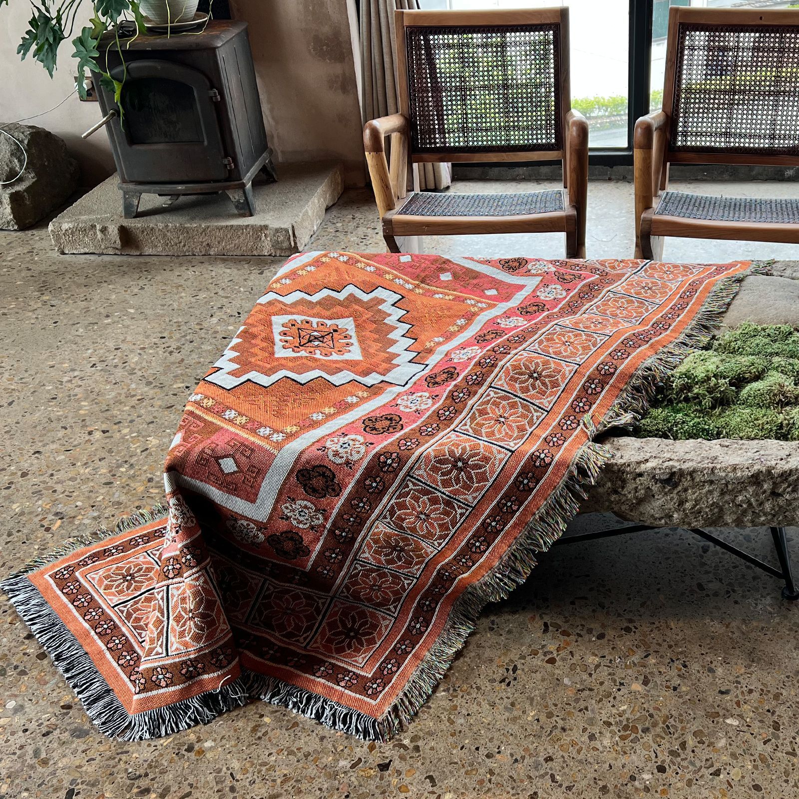 Lässig Geometrisch Baumwoll Nitril Mischung Teppich Decke Künstliche Dekorationen display picture 21