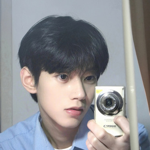 Headgear for Men with Short Hair, Korean Style, Handsome Men with Short Straight Hair, Realistic and Natural Broken Headgear, Fluffy Daily Full Headgear for Boys