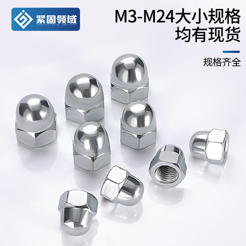 Wenzhou galvanized m3-m36 cap nut wholesale round head cap decorative integral one cap nut cap nut