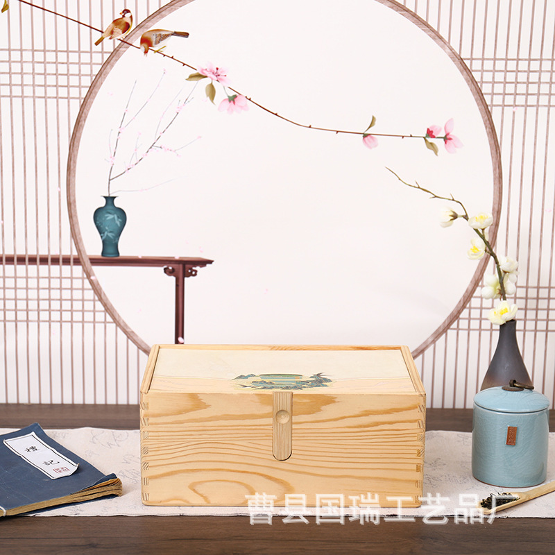 高档竹制普洱茶饼礼盒空盒白茶包装盒散茶茶叶空福鼎竹盒可批发