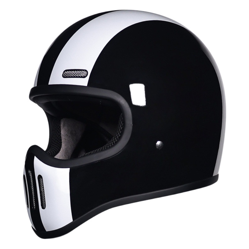 Orz FRP pequeño casco retro casco de la motocicleta pedal de crucero de la motocicleta casco completo de los hombres y las mujeres casco Bluetooth