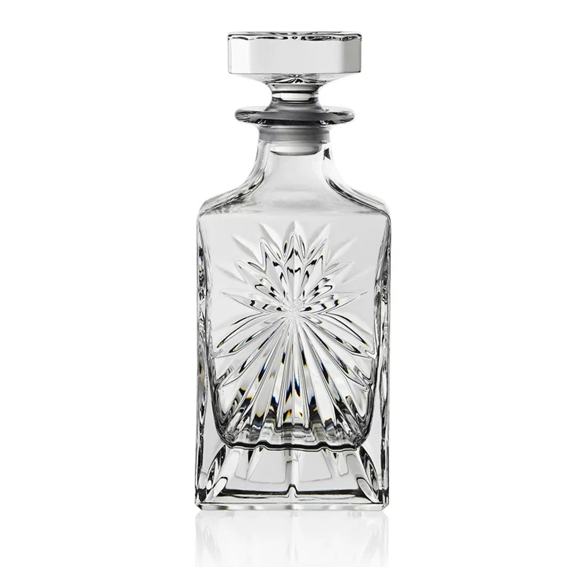 Import crystal wine decanter, pocket flask, Italy, 850 ml