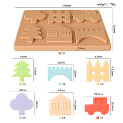 New food grade chewable children's puzzle toy baby early education puzzle matching board silicone puzzle board