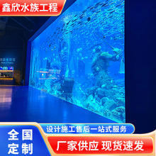 大型海洋馆亚克力鱼缸制作超大型鱼缸海洋观赏鱼缸厂家亚克力鱼缸