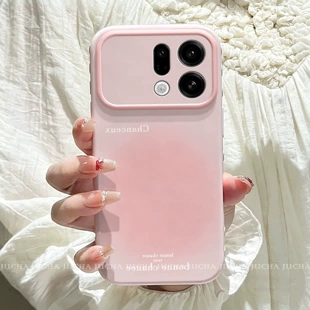 Противоударный чехол для OPPO Find X8s женский с охлаждением розовый