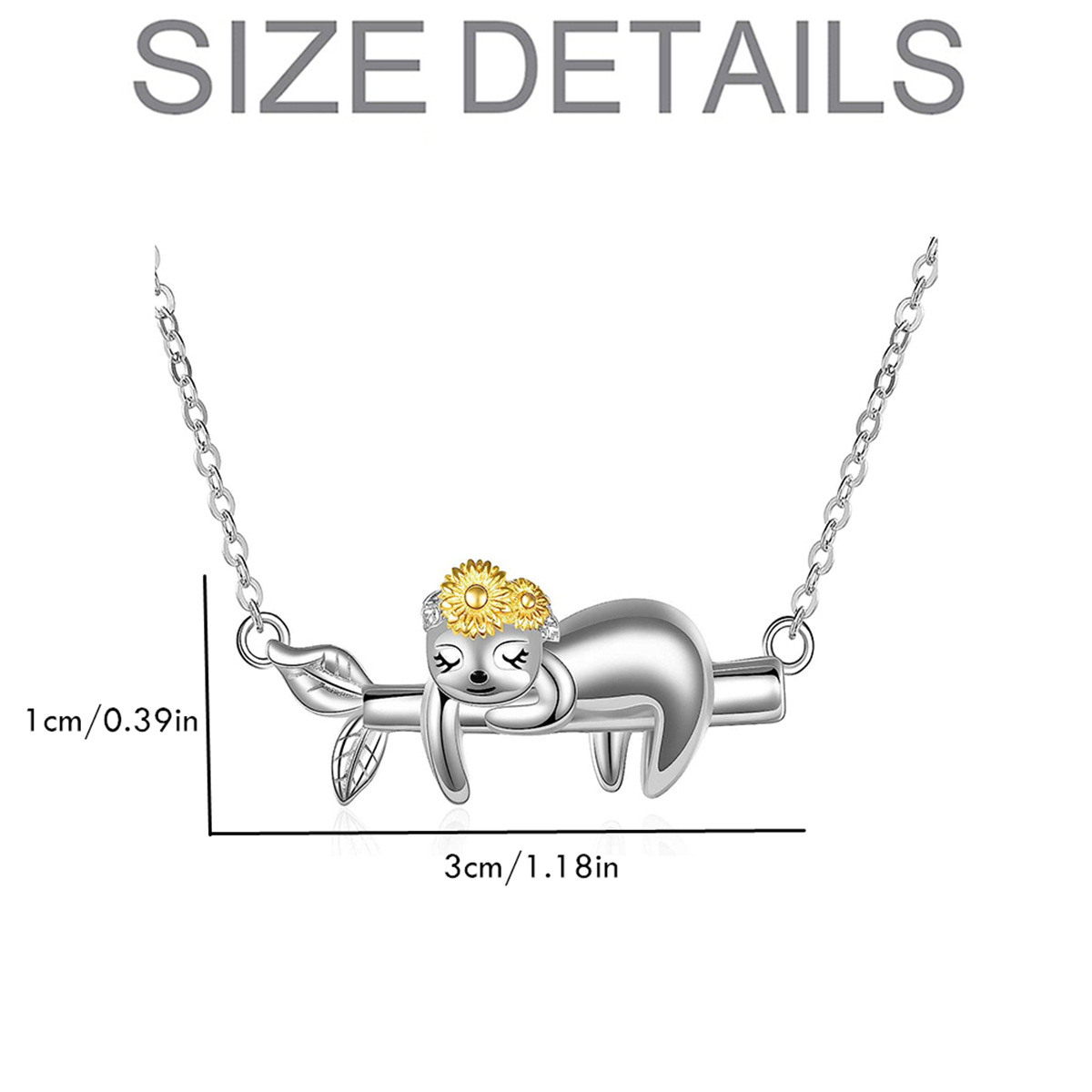 Faultier Anhänger Halskette - Glänzender Goldschmuck Für Damen_voghion.com