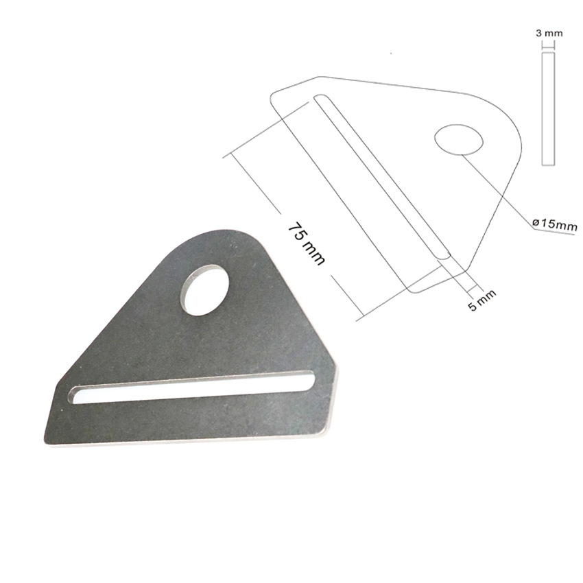 Manufacturer wholesale stainless steel fixing plate, safety belt accessories, triangle plate, car bu