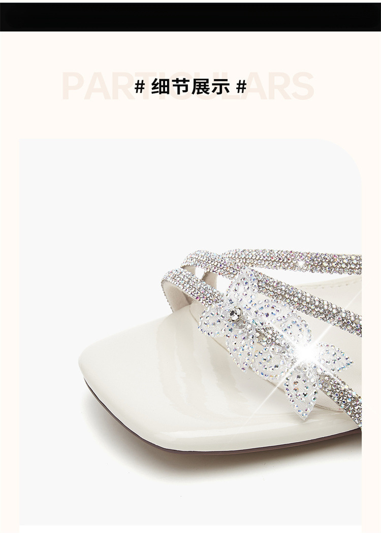Sandal cao gót nữ đính đá phong cách Pháp gót dày 9 cm — 4623303008m màu, 4624303086m màu, 4623303008màu vàng, 4624303086 bạc chi tiết 3