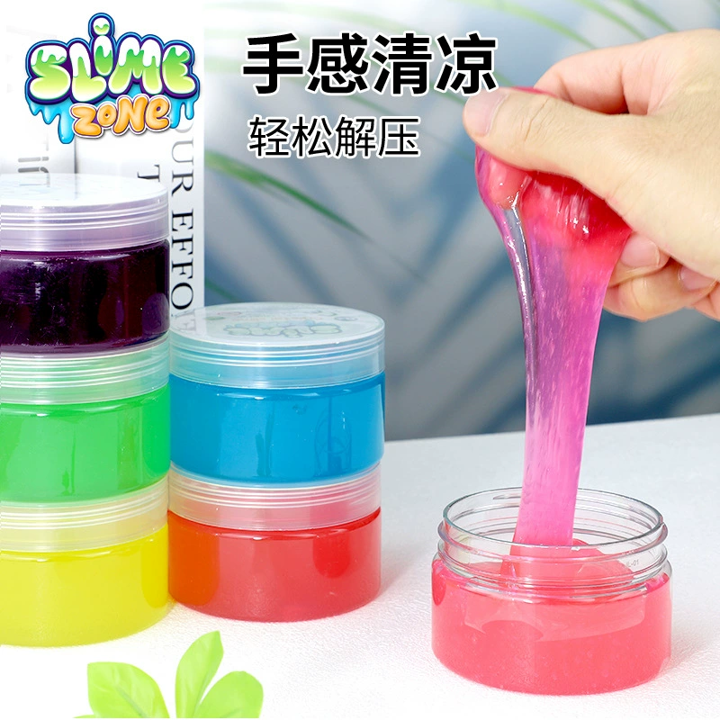 Трансграничные оптовые поставки игрушек из кристаллического слайма для детей, слайм-глупа, который может выдувать пузыри, желе для снятия стресса, хит продаж на международном рынке