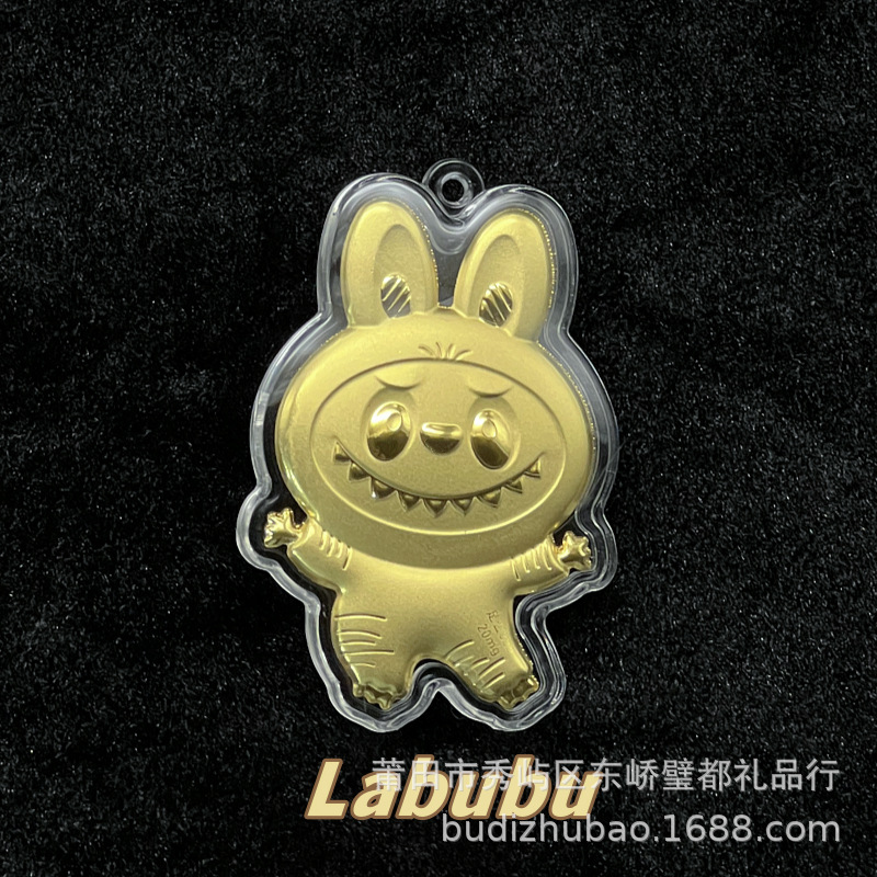 Shuibeitong 純金バブルマート LABUBU 漫画携帯電話チェーンロープペンダントラブブキーホルダーペンダント|undefined