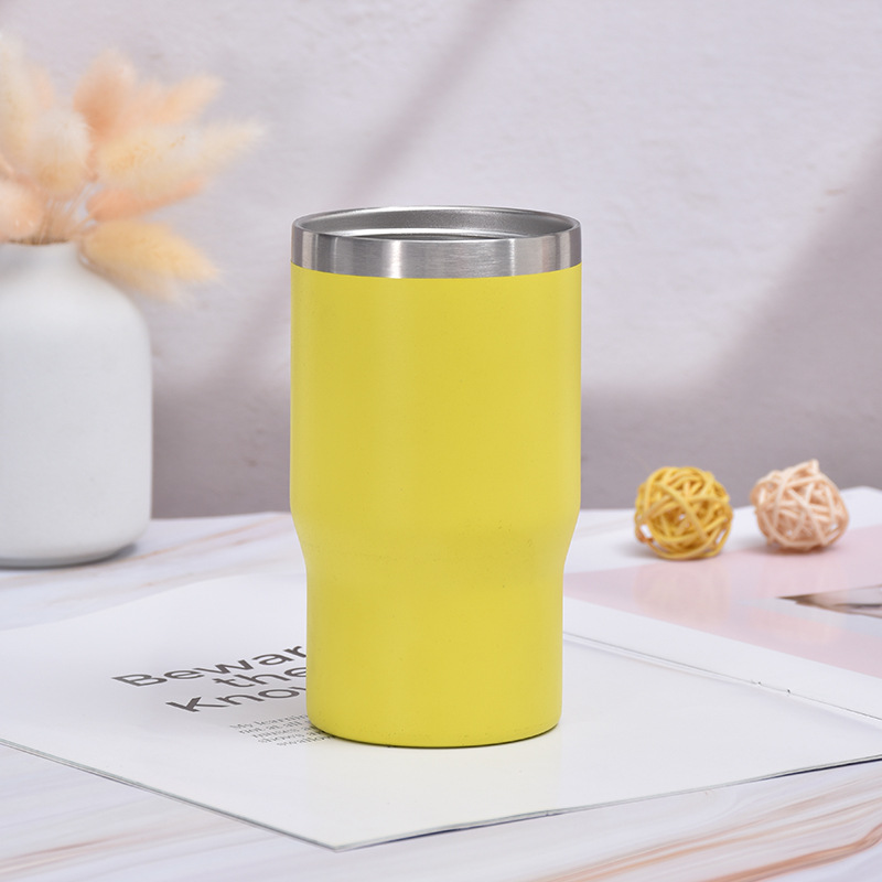 Pulverización de plástico 14oz de acero inoxidable doble cubierta multifuncional tanque frío oficina de negocios Taza de coche taza de helado al aire libre