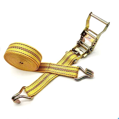 Truck tensioner tensioner cargo Trailer rope/net/strap - 4cm-yellow-double-hook-set-5-meters-long