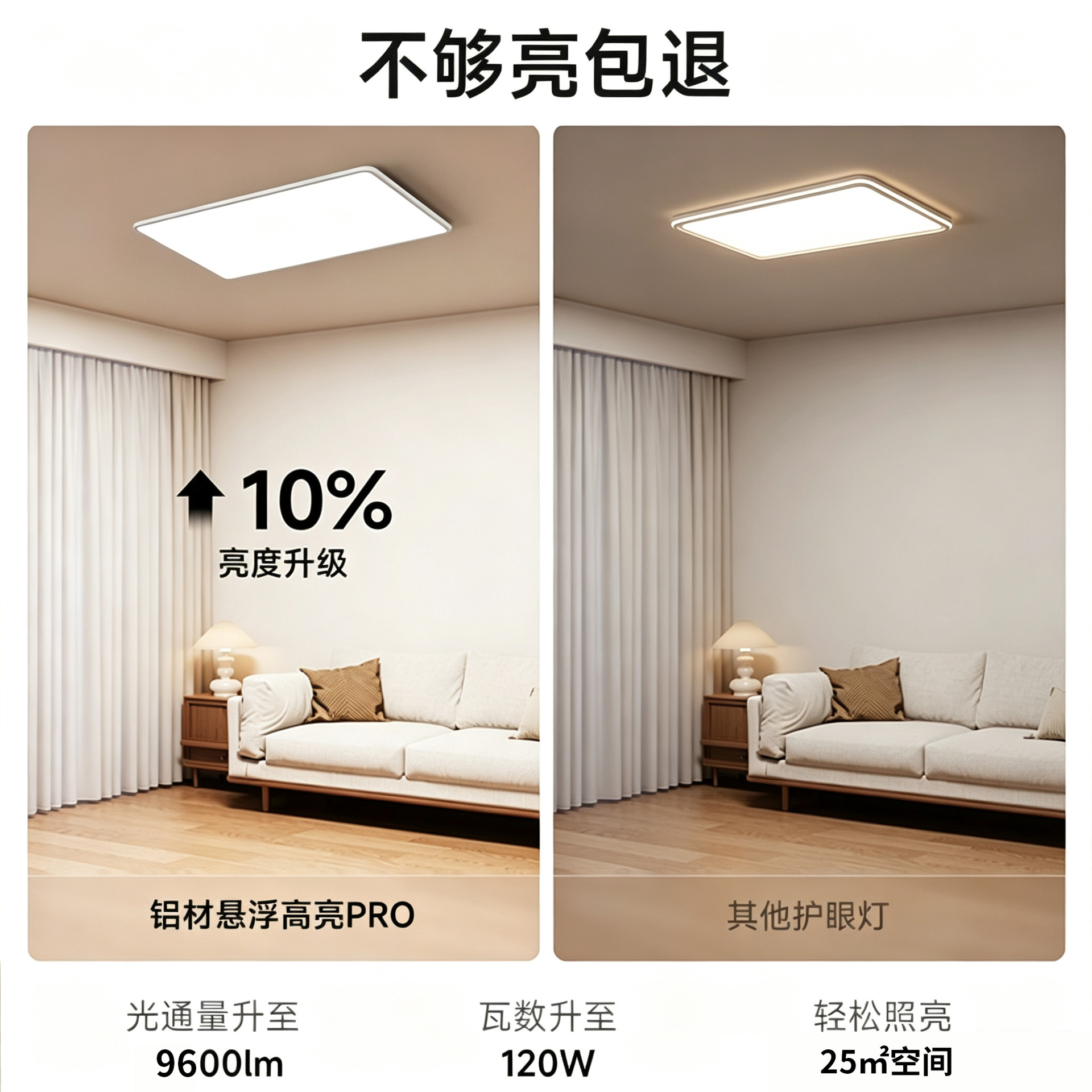 Luz de suspensión de perlas de lámparas de luz LED de protección de ojos de espectro completo sala de estar lámpara de techo moderna minimalista sala de estar lámparas de dormitorio principal