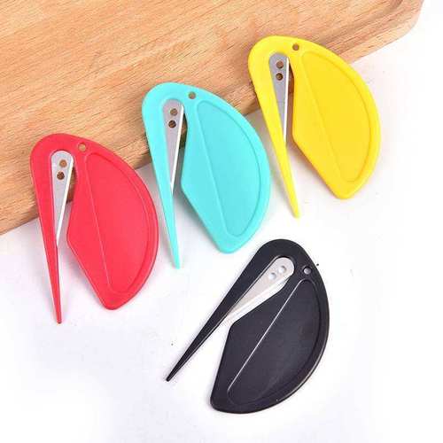 Plastic mini letter opener, envelope opener, paper cutter, rope cutter, rubber band and wire cutter