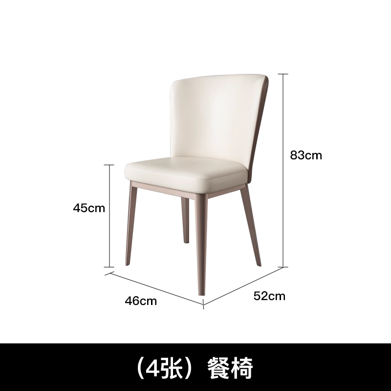Mesa de comedor redonda de la placa brillante de la roca con la Mesa Redonda de la mesa redonda de la Mesa ligera moderna de lujo simple hogar apartamento grande y pequeño y combinación de la silla