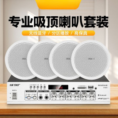 先科吸顶音响嵌入式喇叭天花板吊顶店铺商用功放套装环绕音箱