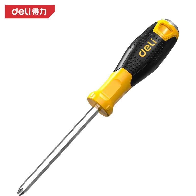 Deli DL627004 06 08 10 12 отвертка через сердце крестовая отвертка может стукать отвертку с мягкой ручкой