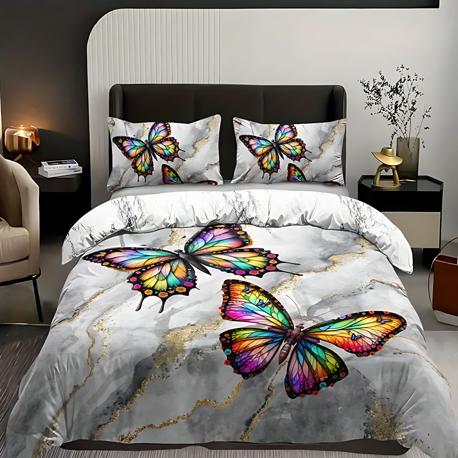 TEMU / JIT transfronterizo mármol clásico textura 3D impresión digital quilt kit fuente fabricante