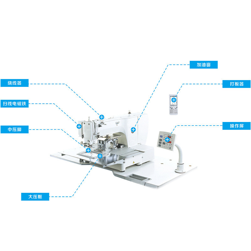 Hanming 3020 máquina de patrón industrial automática de computadora directa inteligente de precisión de costura oculta máquina de coser de accionamiento directo