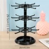 3-layer black detachable rotating head rack