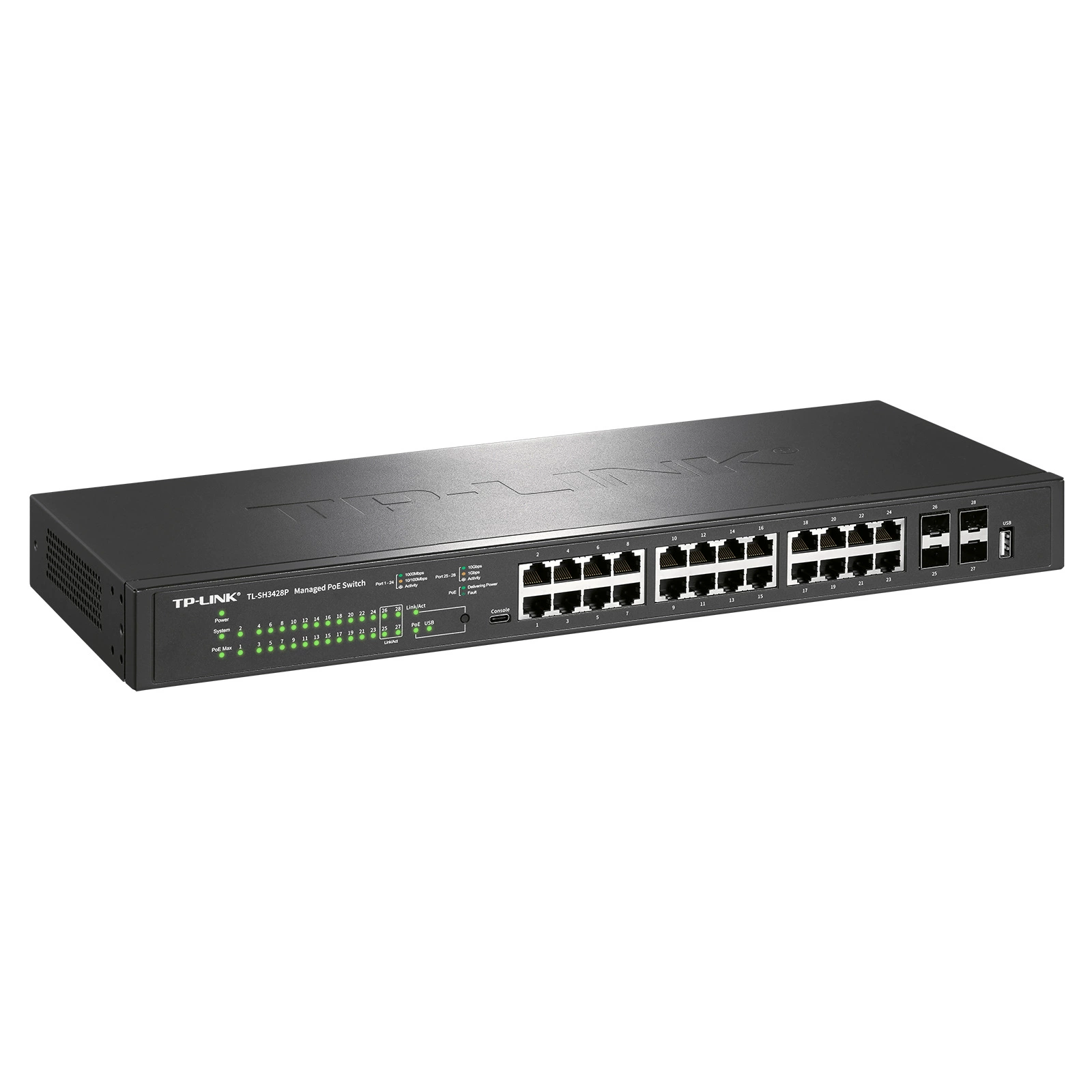 TP-LINK TL-SH3428P 10G аплинк управляемый PoE коммутатор