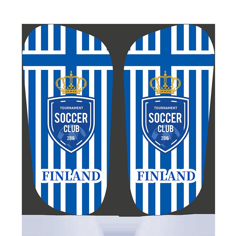 Tablero de piernas de fútbol de transferencia de sublimación 3D 2022 tema de la Copa del Mundo para adultos y niños equipo de protección de fútbol para personalizar