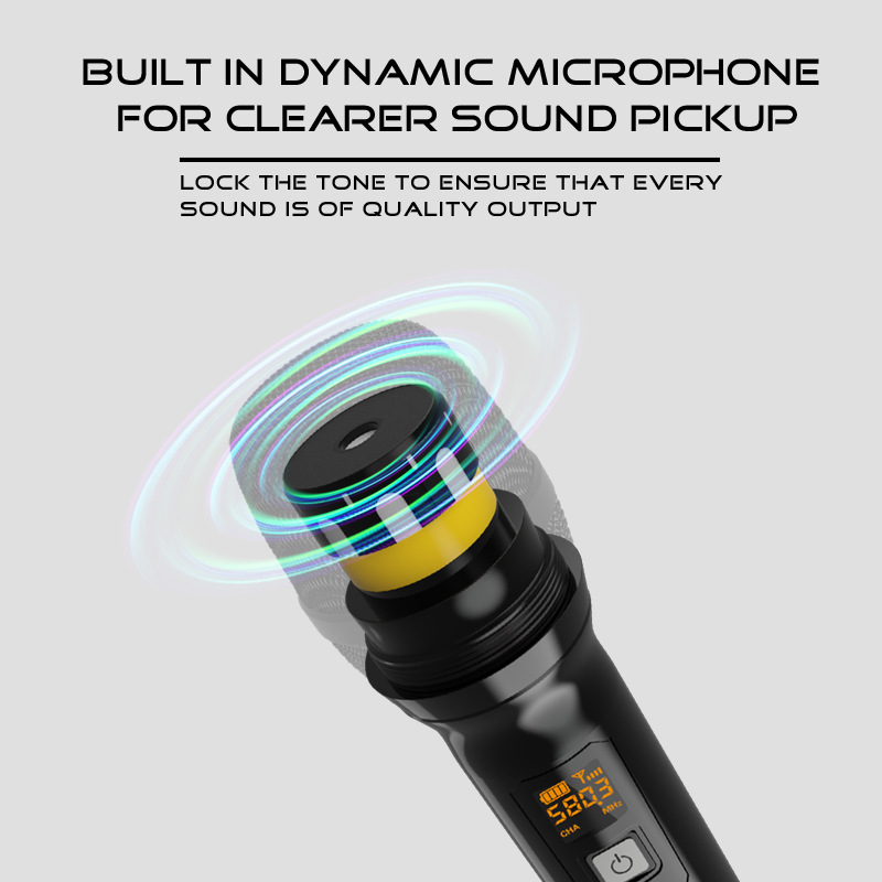 (2개) GM-26 전문 6 웨이 무선 마이크 무대 믹서 가족 야외 노래방 잔향 소형 성능 장비