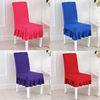 Chair covers Solid Short skirt Elastic force Seat covers household Chair covers Restaurant Seat covers Half a pack stool Set