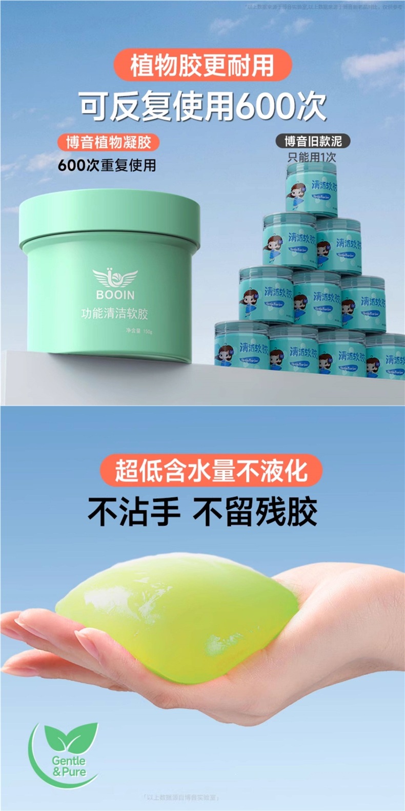 Car interior cleaning gel, dust-absorbing tool for cars, car cleaning clay, car accessories, dust remover for interior surfaces